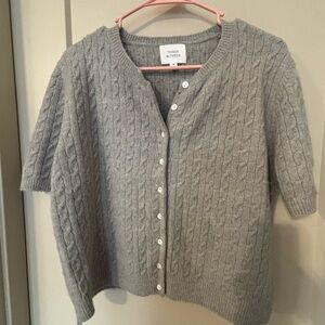 Gray Cable Knit Sweater